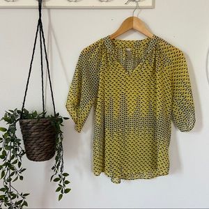 Yellow Geometric Shirt